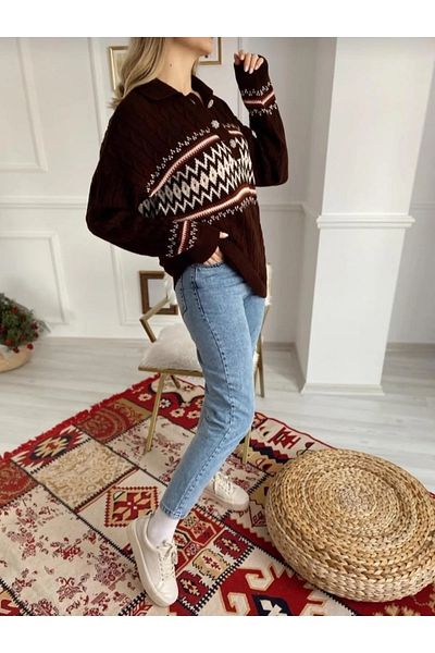 MAKRAS EXCLUSIVE Blugi de damă Lara cu talie înaltă Lycra Blue Mom Jeans