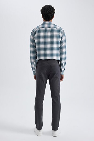 DeFacto Gabardin Chino Kanvas Pantolon Slim Fit Dar Kesim Dar Paça Cepli B2089ax23au