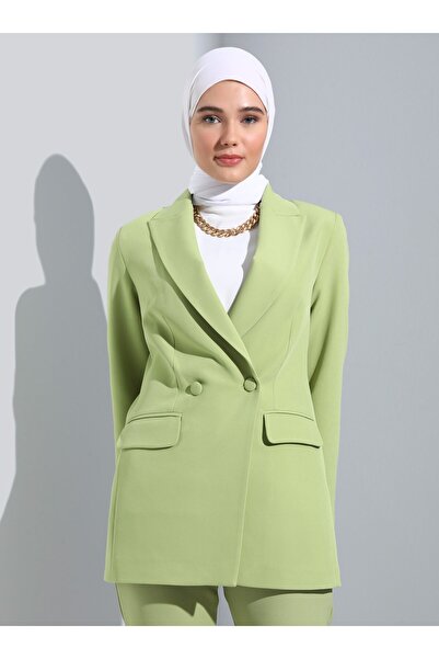 Refka Pocket Detailed Jacket - Dirty Green - Woman