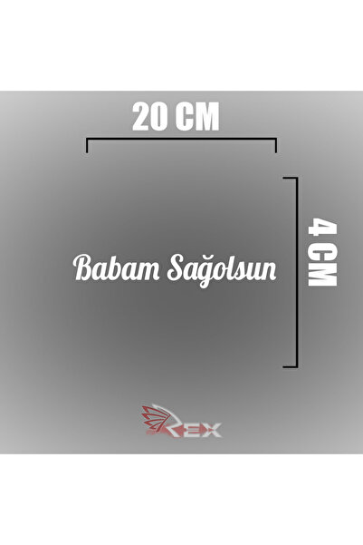 Rex Aksesuar Babam Sağolsun Oto Sticker Araba Sticker Oto Cam Yazı Araba Cam Yazı Sticker