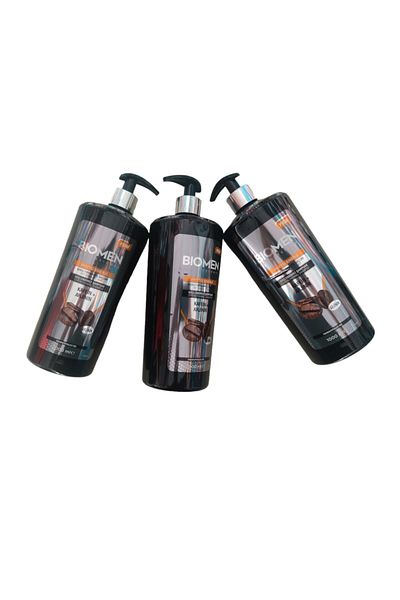 Biomen Bi̇omen Caffeine+Argine Strengthening Shampoo Set - 3*1000:3000 Ml, Available in 3 Pieces