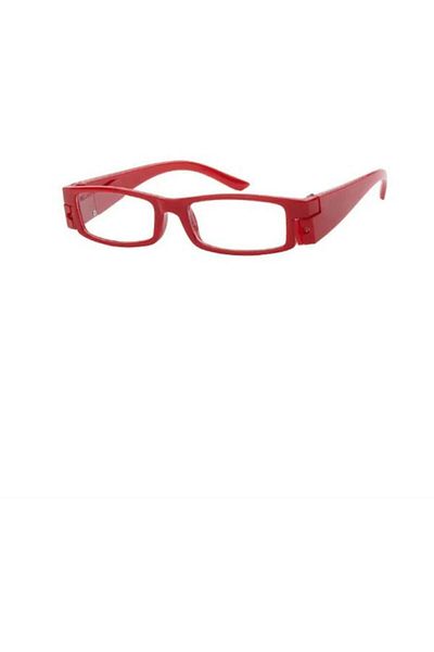 DİNÇ Glassless Book Reading Glasses with LED Lights - Red