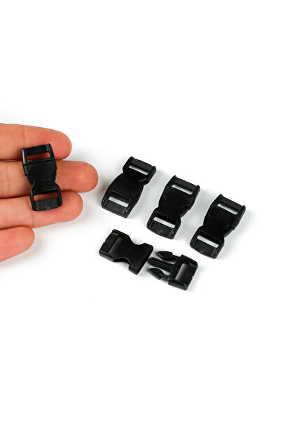 yfhobi 1 SET, PARACORD KLİPS, ÇANTA, TAKI, TASMA, BİLEKLİK KLİPSİ, SİYAH RENK, İÇ GENİŞLİĞİ: 1 CM