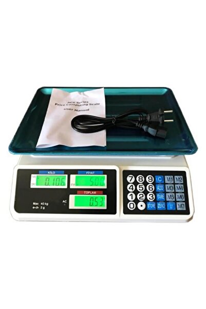 Temiz Pazar Tartı Maksimum Çift Ekran Dijital Elektronik Terazi Bakkal Manav ...