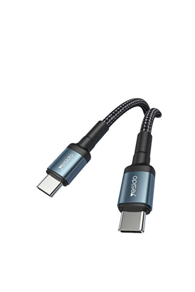 NewFace Yesido CA79 2M 66W Hasırlı Type-C to Type-C PD Hızlı Şarj Kablosu - Siyah 127072