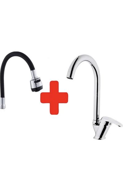 Vatan KITCHEN SINK BATTERY ++ BLACK RUBBER PIPE 5 YEARS WARRANTY