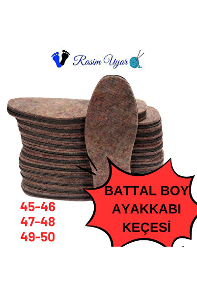 Rasim Uyar 1 Çift Battal Boy Termal Keçe Ayakkabı Tabanlığı - Büyük Numara Sı...