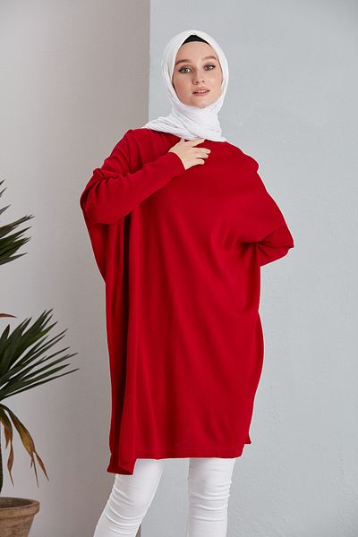 MODAMÜNASİP Half Turtleneck Knitwear Poncho Sweater Tunic