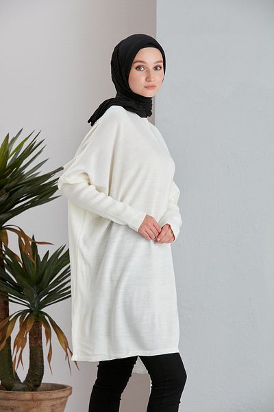 MODAMÜNASİP Half Turtleneck Knitwear Poncho Sweater Tunic