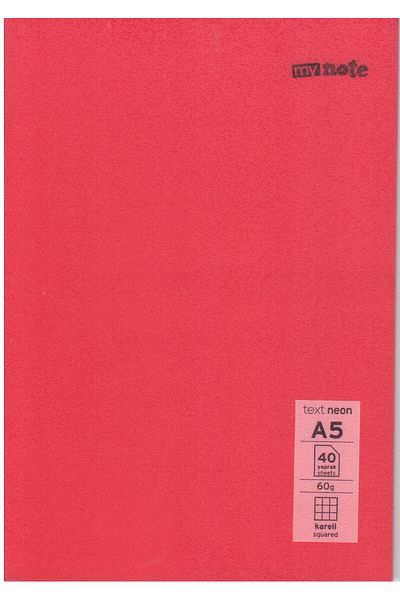 Umur Kırtasiye A5 40YpCheckered Plastic Cover Notebook 1 Piece