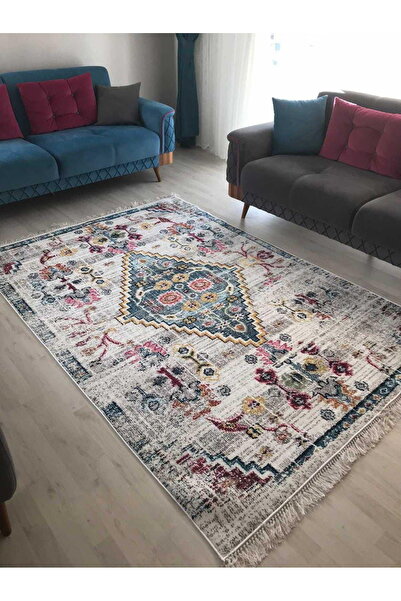 simenteks Dijital Baskı Yıkanabilir Kaymaz Taban Leke Tutmaz Yolluk Kilim Sal...
