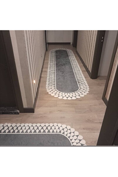 simenteks Dijital Baskı Yıkanabilir Kaymaz Taban Leke Tutmaz Yolluk Kilim Sal...
