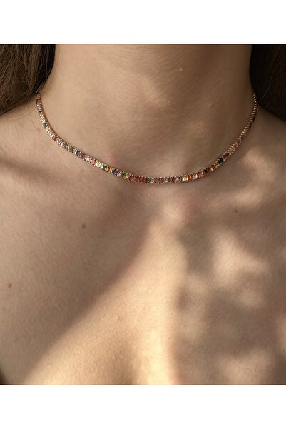 clavis design Gold Rainbow Baget Su Yolu Kolye