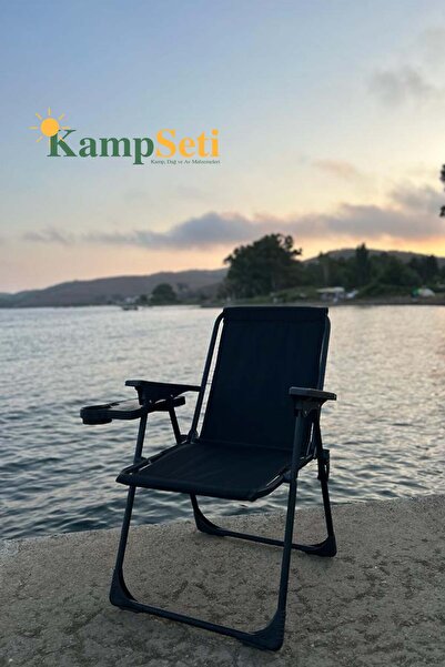 KS KampSeti 2 Adet Katlanır Kamp Sandalye ve Masa Seti-Taşınabilir Piknik Bahçe Sandalyesi-Masası