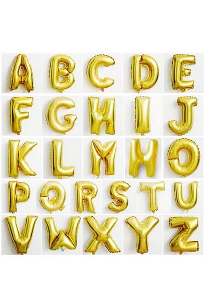 festival party store 36 Cm Foil Letter Balloon S Letter 16'' 36 Cm