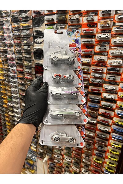 DİSNEY CARS Disney Car s Metal rengi 100. Yıl arabaları tam kadro (5Adet)