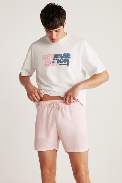 GRIMELANGE Gefütterte Herren-Badeshorts aus wasserabweisendem Stoff mit 3 Taschen von Theo