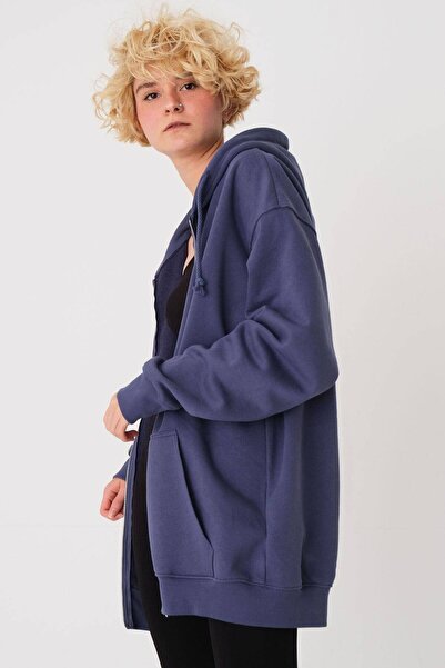 Addax Cipzáras túlméretezett pulóver H9520-asn75