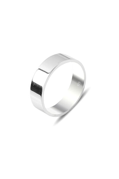 OltutaşıMarket Erkek 925 Ayar Gümüş Düz Alyans 6 Mm Söz, Nişan Yüzüğü
