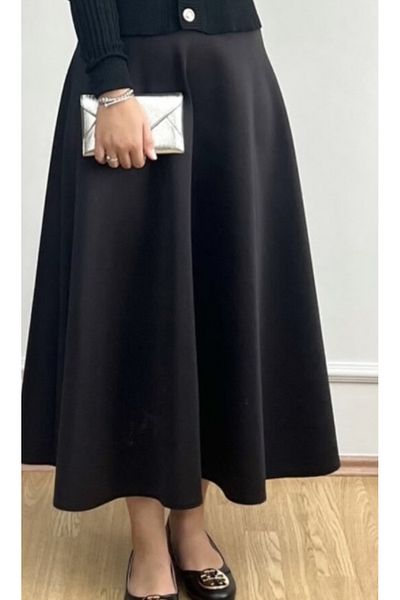 Aden aydın Fusta Scuba Culoare Neagră Hijab