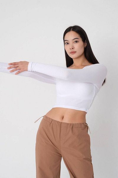 Addax Základní plodinová halenka s dlouhým rukávem Crew Neck B1090-asn74