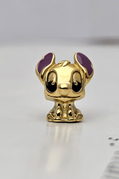 BUNNY STEEL CHARM PURPLE EARED DOG
