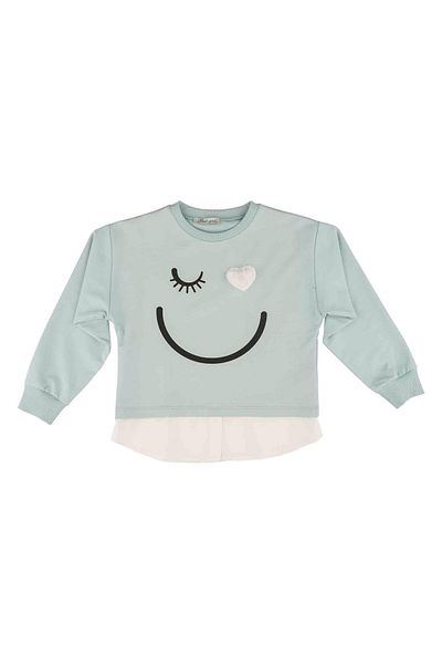 best kids Girl's Mint Printed Sweatshirt