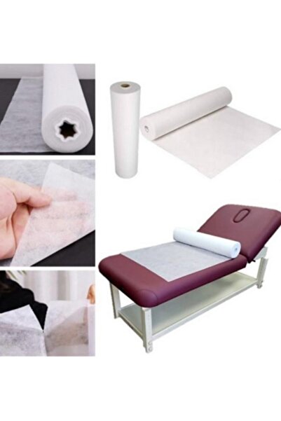 YATAK ÖRTÜM Tela Rulo Beyaz Sedye Örtüsü 60 Cmx80 Metre 6'lı Set,rulo Sedye Ö...