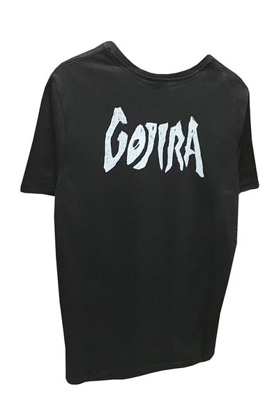Pisa Art Унисекс рок музика Gojira черна тениска с щампа на гърба