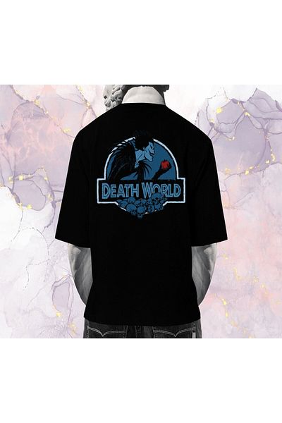 Pisa Art Тениска Death Note - Death World - Oversize (с щампа на гърба)
