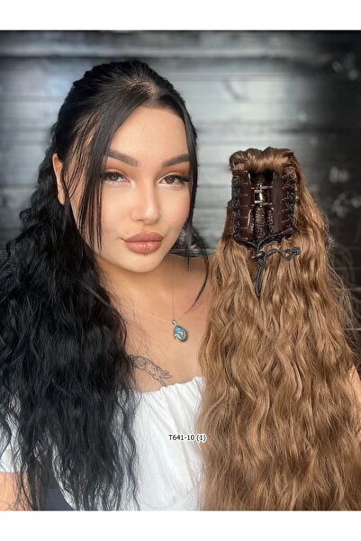 Suzan Peruk Afro Dalgalı Tokalı Mandallı Postiş 70cm ekstra uzun ve gür AFRO ...