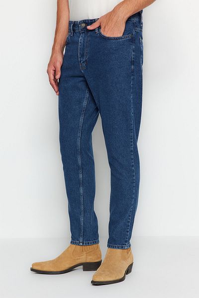 Trendyol Collection Blaue Relax-Fit-Boyfriend-Jeans Jeans TMNAW23JE00043