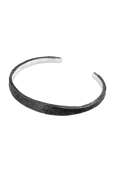KUZZOI Armband Herren Armreif Handgefertigt Used Look 925 Silber
