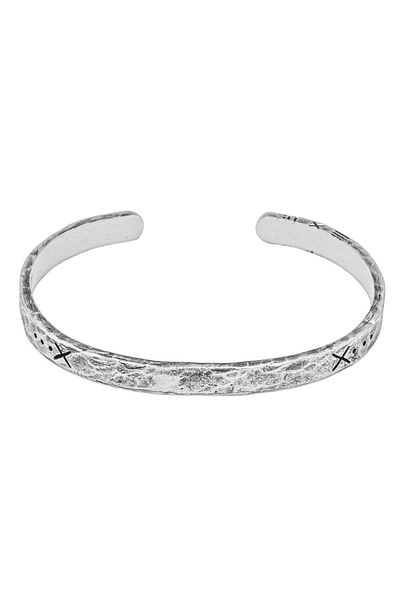 HAZE & GLORY Armband Armreif - Salvation gehämmert 925 Silber