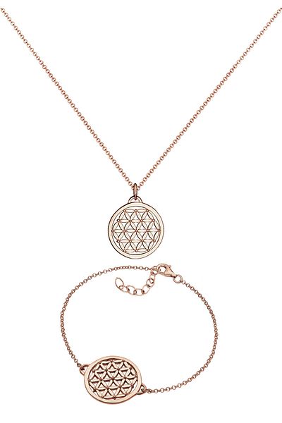 ELLI Schmuckset Lebensblume 925 Ayar Gümüş