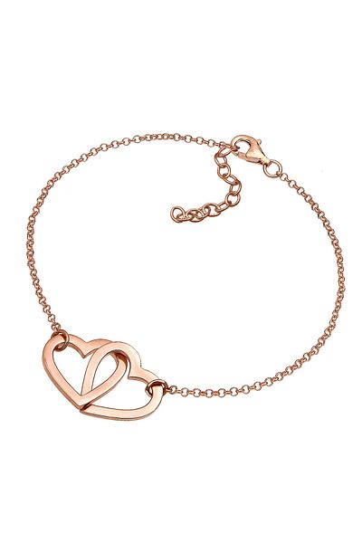 ELLI Basic-Herz-Armband aus 925er-Sterlingsilber