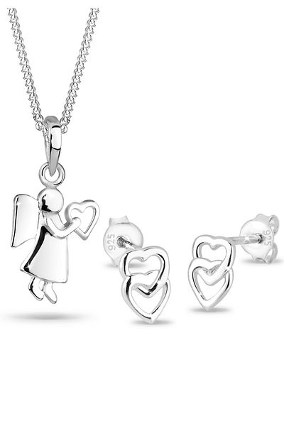 ELLI Schmuckset Engel Herz 925 Sterling Silber