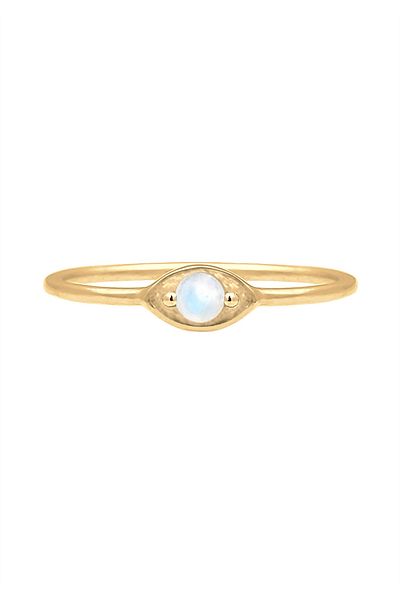 ELLI Ring Böser Blick Talisman Symbol Mondstein Boho 925 Silber