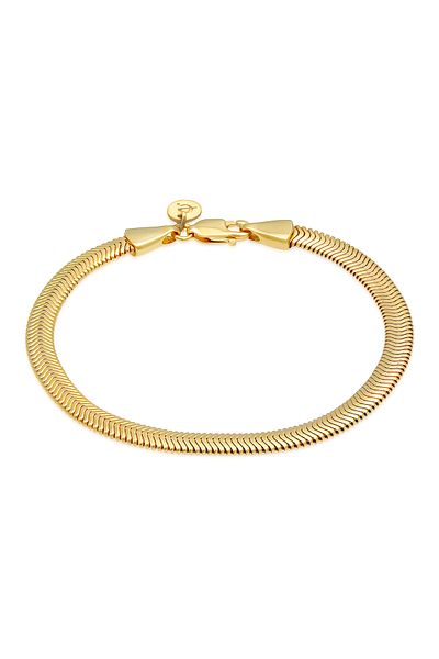 ELLI Armband Damen flach elegant Schlangenkette Fischgrät Trend aus 925 Sterling Silber