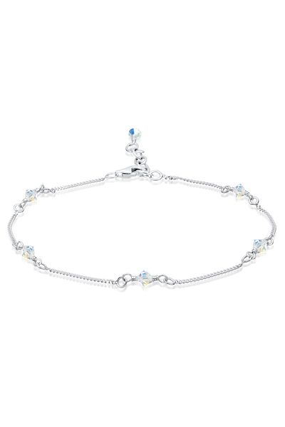 ELLI Fußschmuck Basic Strand Boncuk Kristal 925 Gümüş