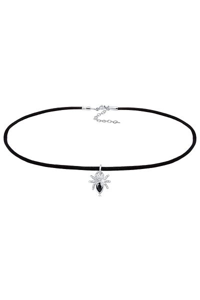 ELLI Halskette Halskette Halloween Spinne Spider Choker Zirkonia 925 Silber