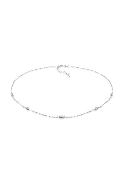 ELLI Halskette Kurzer Choker Raute Kreuz Geo Design 925 Silber