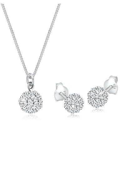 ELLI Schmuckset Basic Elegant Kristalle 925 Silber