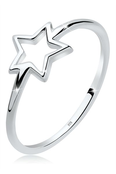 ELLI 925 Erster Sterling Silberring – Trendsymbol Stern