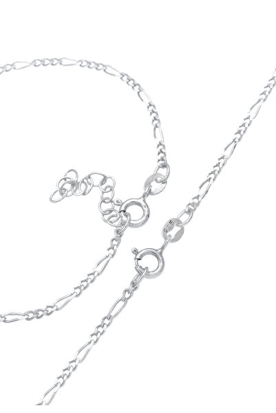 ELLI Schmuckset Figaro Halskette Kol Bandı Basic 925 Gümüş