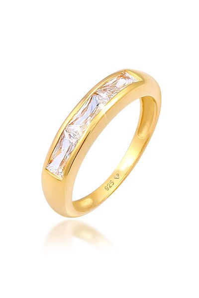 ELLI Damenring aus 925er-Sterlingsilber mit Zirkoniumkristallen – glitzerndes Statement
