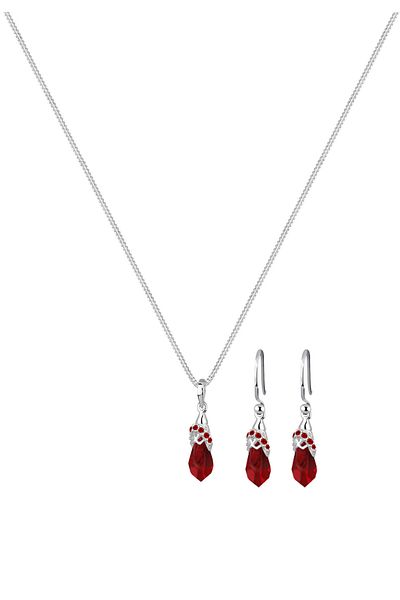 ELLI Schmuckset Kristalle 925 Silber