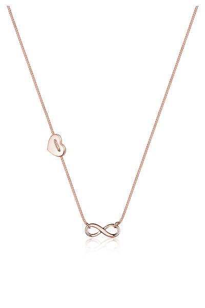 ELLI Halskette Damen Infinity Anhänger Herz Filigran aus 925 Sterling Silber