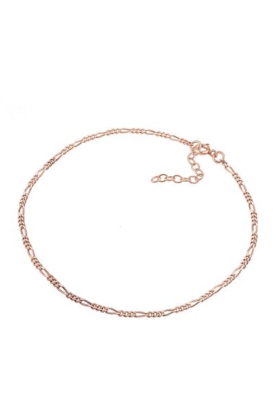 ELLI Fußschmuck Figarokette Sommer Strand Zeitlos Basic 925 Silber