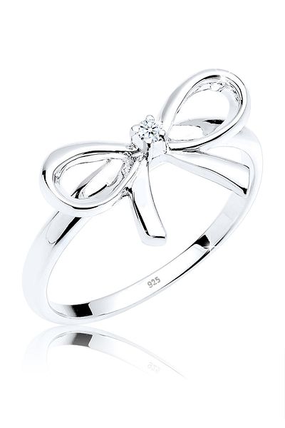 ELLI 0,015 ct. Diamant-Schleife-Ring – 925er Silber